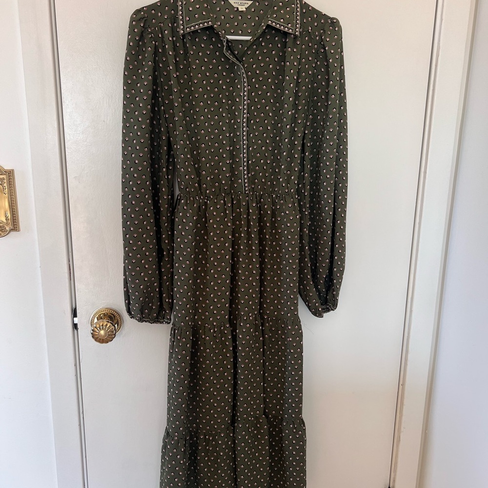Max Studio Green Midi Dress